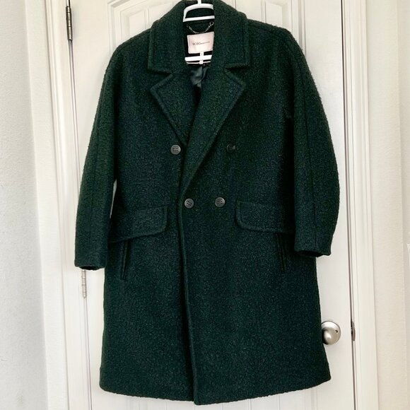 BCBGeneration Women's Double Breasted 4-Button Boucle Peacoat in Emerald Size 1x - Picture 8 of 12
